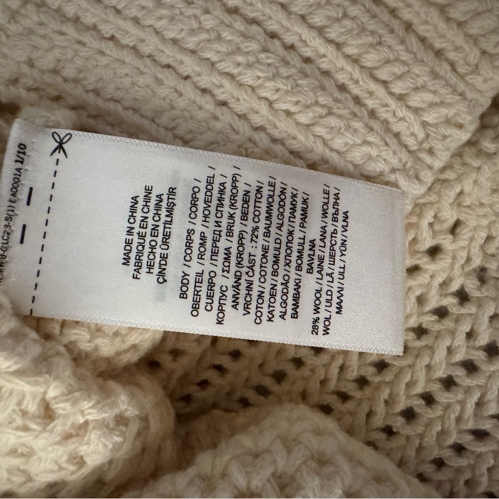 Stylish and comfortable Polo Ralph Lauren coastal cream wool knit sweater - Picture 4 of 4